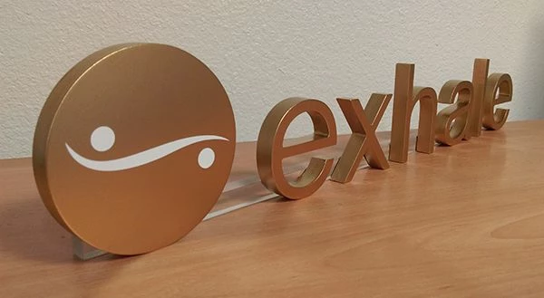 3D letters for Exhale Spa in Los Angeles, CA