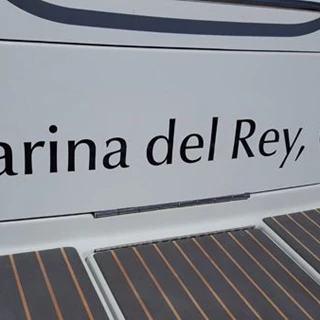 boat letters city marina del rey vinyl install