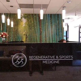 regenerative sports 3d 3 dimensional custom painted acrylic direct mount desk lobby printed logo 